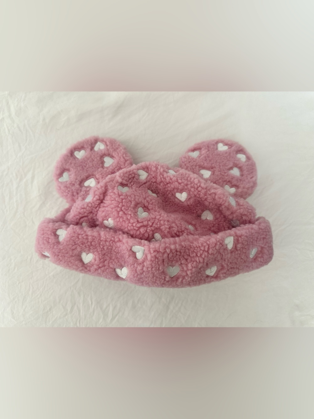 Disney Japan Tokyo Resort Mickey Mouse Cap Pink Heart Ears Hat 58cm【US STOCK】